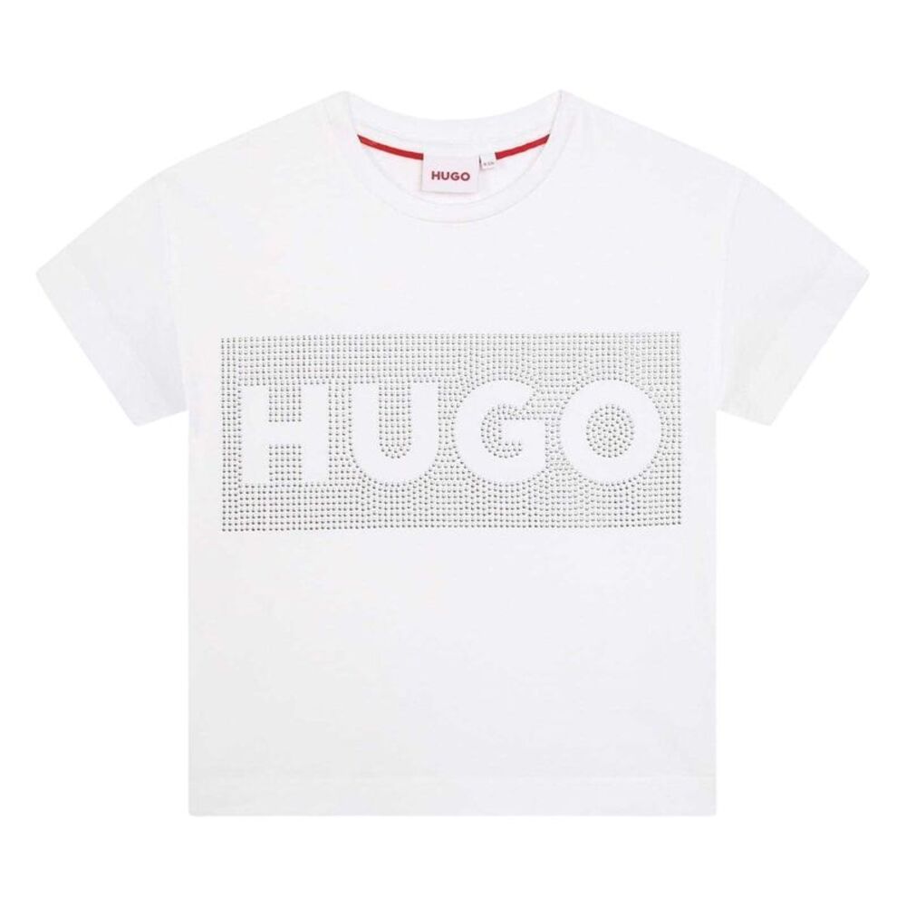 Hugo Childrens/Kids Big Logo Cotton T-Shirt / White